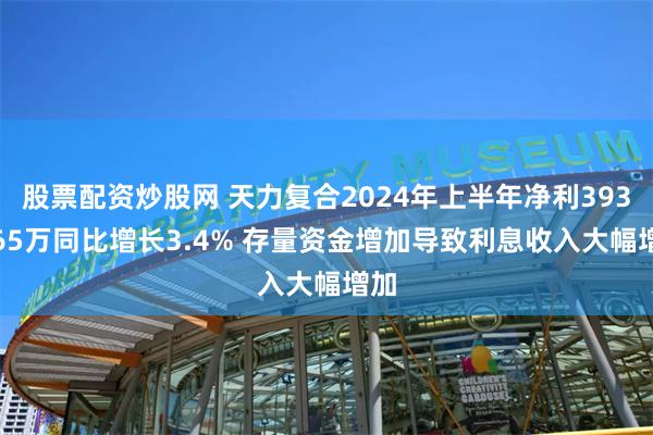 股票配资炒股网 天力复合2024年上半年净利3933.65万同比增长3.4% 存量资金增加导致利息收入大幅增加