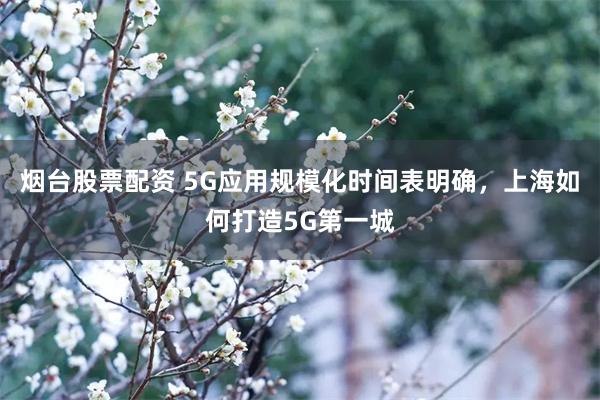 烟台股票配资 5G应用规模化时间表明确，上海如何打造5G第一