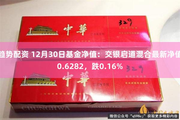 趋势配资 12月30日基金净值：交银启道混合最新净值0.62